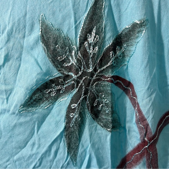 Womens Boho palm tree beach coverup sundress kaftan. Beach resort wear Free Size - Picture 3 of 9